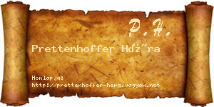 Prettenhoffer Héra névjegykártya